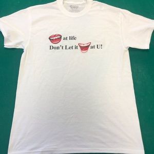 White & Black Slogan T-Shirt